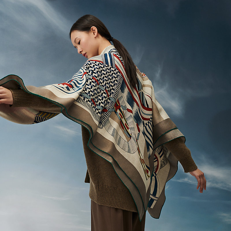 La Selle Imaginaire shawl 140 | Hermès Canada